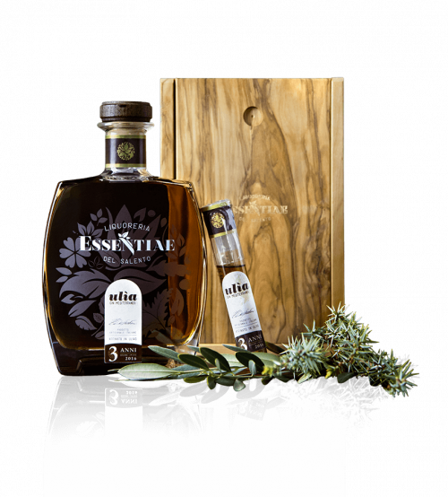 Gin di foglie di olivo mediterraneo in cassetta di legno di betulla - 700 ml - Image 14